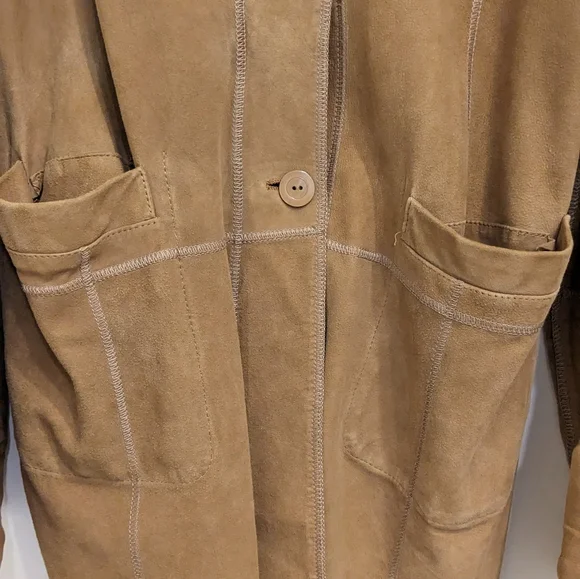 INCREDIBLE PERA PELLE Reversible ITALIAN Leather/Suede Jacket- L - Picture 9 of 12